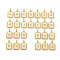 Brass Micro Pave Cubic Zirconia Pendants, Nickel Free, Rounded Rectangle with Letter A~Z, Clear, 18.5x13x2.5mm, Hole: 3.5x3mm