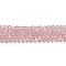 Transparent Electroplate Glass Beads Strands, AB Color Plated, Faceted, Bicone, Pink, 2.9~3.3x2.5mm, Hole: 0.7mm, about 145~150pcs/strand, 16.34~16.54 inch(41.5~42cm)