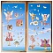 16 Sheets 8 Styles PVC Waterproof Wall Stickers, Self-Adhesive Decals, for Window or Stairway Home Decoration, Angel & Fairy, 200x145mm, 2 sheet/style