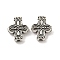 Tibetan Style Alloy Beads, Cadmium Free & Lead Free, Cross, Antique Silver, 12x10x3mm, Hole: 1.8mm, about 990pcs/1000g