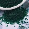 MIYUKI Delica Beads, Cylinder, Japanese Seed Beads, 11/0, (DB0713) Transparent Dark Emerald, 1.3x1.6mm, Hole: 0.8mm, about 2000pcs/10g