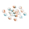 Opaque Spray Painted Glass Beads, Rondelle, Deep Sky Blue, 8x5mm, Hole: 2mm, about 1041pcs/500g