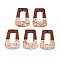 Epoxy Resin & Walnut Wood Pendants, with Paillette/Sequin, Trapezoid, Sandy Brown, 37x27.5x3.5mm, Hole: 2mm