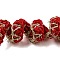 Polyester Crochet Lace Trim, Knitted Decor Trimming with PVC Paillettes, for Clothes Bridal Dress, FireBrick, 1/2 inch(14mm)