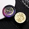 Golden Tone Wax Seal Brass Stamp Heads, for Wax Seal Stamp, Halloween Day Series, Snake with Sword, 25x14mm, Hole: 7mm