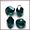 K9 Glass, Imitation Austrian Crystal Beads, Grade AAA, Faceted, Bicone, Dark Cyan, 6x8mm, Hole: 0.7~0.9mm