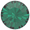 Preciosa&reg MAXIMA Crystal Round Stones, Czech Crystal, Dura Foiling, Round(431 11 615 Chaton), 50730 Emerald, SS8/PP17(2.3~2.5mm)