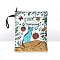 Canvas Cloth Book Sleeve with Zipper & Front Pocket, Printed Book Protector Washable Fabric Book Covers for Book Lovers, Cat Shape, 30x25cm