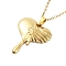 Melting Heart 304 Stainless Steel Pendant Necklaces, Cable Chains Necklaces for Women, Real 18K Gold Plated, 15.75 inch(40cm), pendant: 30x24.5mm