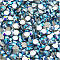 Glass Flat Back Rhinestone, Grade A, Back Plated, Faceted, AB Color, Half Round, Sapphire, 4.6~4.8mm