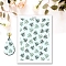 Ceramics Clay Water Transfer Paper, Underglaze Transfer Decals, for DIY Earrings Pendants, Leaf, 13.8x9.5mm