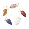 Natural Mixed Gemstone  Copper Wire Pendants PALLOY-JF01503-1