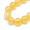 Natural Honey Calcite Round Beads Strands X-G-N0081-4mm-12-2
