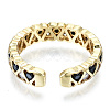 Brass Micro Pave Cubic Zirconia Cuff Rings RJEW-N032-002-NF-3