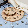 SUPERFINDINGS 24Pcs 4 Colors Alloy Star Brooches JEWB-FH0001-41-4