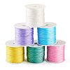 6 Rolls 6 Colors Nylon Chinese Knot Cord NWIR-TA0001-06-1