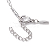 Non-Tarnish 304 Stainless Steel Rectangle link Chain Necklaces NJEW-JN04746-01-5