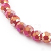 Electroplate Faceted Round Glass Beaded Bracelets BJEW-JB06124-03-3