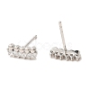 Brass Micro Pave Cubic Zirconia Stud Earrings EJEW-L270-23P-2