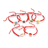 (Jewelry Parties Factory Sale)Adjustable Nylon Cord Braided Beaded Bracelets BJEW-N303-02A-1