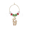 Christmas Theme Alloy Enamel Wine Glass Charms AJEW-JO00178-3