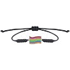 Rainbow Alloy Enamel Handmade Braided Cord Bracelets MP0834-2-1