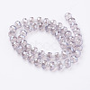 Electroplate Glass Beads Strands X-EGLA-E051-PL8mm-B03-2