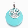 Synthetic Turquoise Pendants G-F573-C07-2