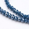 Electroplate Imitation Jade Glass Beads Strands EGLA-J025-M01-3