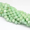 Synthetic Myanmar Jade(Glass) Bead Strands G-L448-14-6mm-1-1