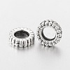 Antique Silver Tibetan Silver Donut Spacer Beads X-AB333-NF-2