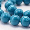 Baking Painted Shell Pearl Round Bead Strands BSHE-L011-6mm-B013-4