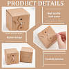 Square Kraft Paper Folding Boxes CON-WH0094-09-4