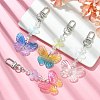 Acrylic Butterfly Pendant Decorations HJEW-JM01569-4