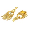 Bohemia Zinc Alloy Rhinestone & Resin Clip-on Earrings EJEW-C089-03G-2