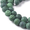 Synthetic Malachite Beads Strands G-F668-19-6mm-3