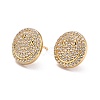 Smiling Face Sparkling Cubic Zirconia Stud Earrings for Her ZIRC-C025-20G-1