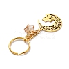 Stainless Steel Hollow Moon Cat Keychains KEYC-JKC00585-01-4