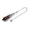 Natural Tiger Eye Pointed Dowsing Pendulum Big Pendants G-H285-06P-A02-4