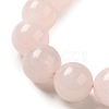 12.5mm Round Natural Rose Quartz Braided Bead Bracelets for Women Men BJEW-C060-01S-2