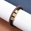 Braided Leather Multi-strand Bracelets BJEW-Z081-15G-3