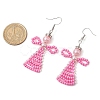 Glass Seed Beads Angle Dangle Earrings EJEW-MZ00288-02-3