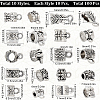 SUNNYCLUE 100Pcs 10 Style Tibetan Style Alloy Tube Bails FIND-SC0008-44-2