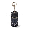 PU Imitation Leather Lipstick Pouch Holder Pendant Keychain KEYC-E039-01KCG-08-1