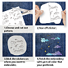 4 Sheets 11.6x8.2 Inch Stick and Stitch Embroidery Patterns DIY-WH0455-137-3