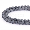 Unwaxed Natural Lava Rock Bead Strands G-F309-8mm-4