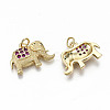 Brass Micro Pave OldRose Cubic Zirconia Charms X-ZIRC-S067-173-NF-2