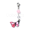 Printed Alloy Butterfly Pendant Decorations HJEW-JM01678-2