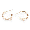 Brass Stud Earring Findings X-KK-S345-030G-1