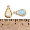 UV Plating Alloy with Mixed Color Glass Rhinestone Pendants FIND-M018-35G-3